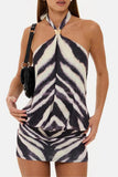 Halter Neck Casual Mini Dress