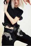 Embellished Mini Skirt with Belt
