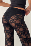 Sheer Lace Casual Pants
