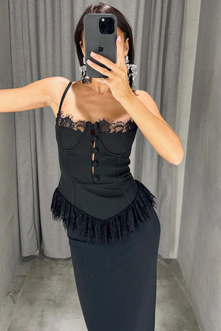 Elegant Button-Front Lace Camisole