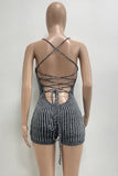 Strappy Ribbed Romper