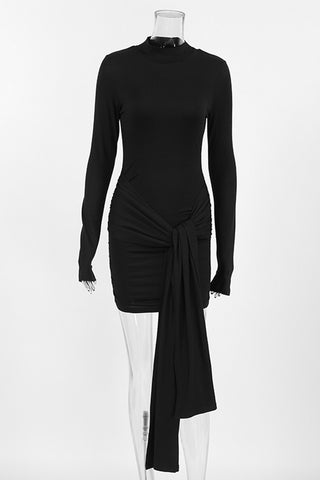 Elegant Long-Sleeve Evening Dress