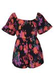 Off-Shoulder Printed Romper
