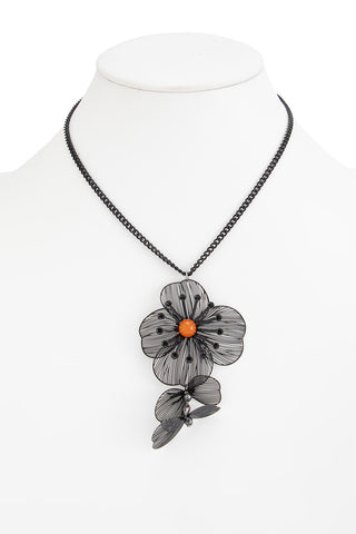 Floral Pendant Statement Necklace