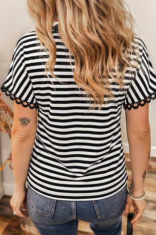 Striped V-Neck T-Shirt