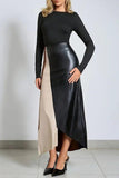 Colorblock Asymmetrical Skirt