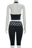 Halter Polka Dot Pants Set
