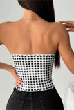 Elegant Checkered Tank Top