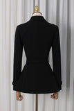 Buttoned Blazer with Waist Belt