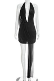 Draped Casual Halter Dress