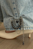 Stylish Safety Pin Brooch with Chains