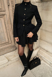Button-Embellished Skirt Set