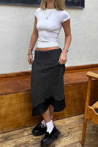 Elegant Polka Dot Skirt