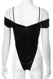 Off-Shoulder Ruched Bodysuit