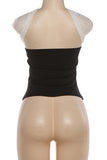 Lace-Detailed Halter Top