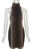 Elegant Faux Fur Trimmed Dress