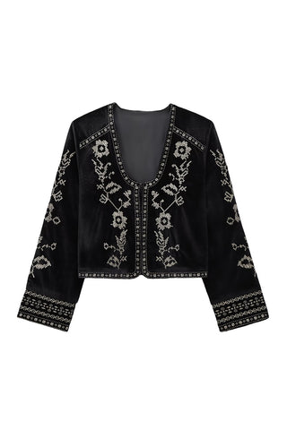 Patterned Open-Front Shacket