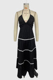 Halter Tiered Maxi Dress