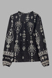 Boho-Inspired Button-Front Blouse