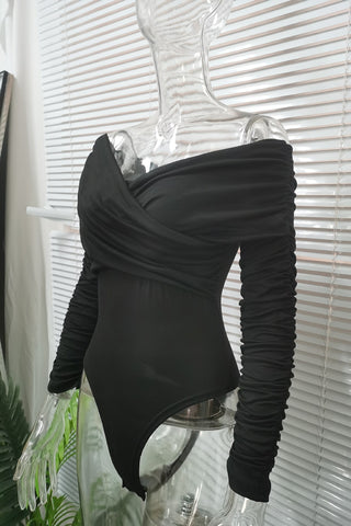 Off-Shoulder Ruched Bodysuit