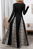 Long Sleeve Patterned Maxi Dress