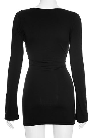 Plunge V-Neck Mini Dress