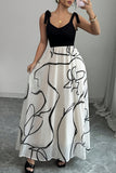 Artistic Tie-Shoulder Casual Dress