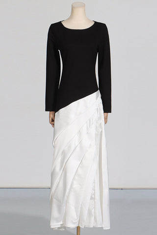 Draped Layered Maxi Dress