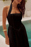 Halter Neck Casual Maxi Dress