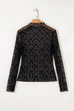 Sheer Lace Long Sleeve Top