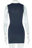 Layered Collar Sleeveless Dress