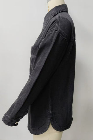 Classic Button Denim Shirt