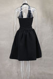 Halter Fit-and-Flare Midi Dress