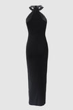 Keyhole Neckline Evening Dress
