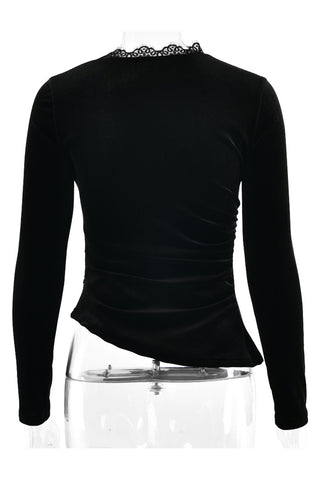 Asymmetric Long-Sleeve Blouse