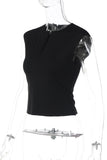 Sleeveless Keyhole Tank Top