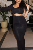 Cutout Maxi Evening Dress