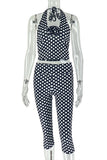 Polka Dot Halter Pants Set