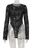 Lace Long-Sleeve Bodysuit