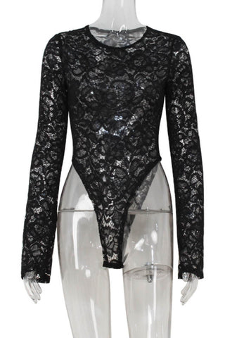 Lace Long-Sleeve Bodysuit
