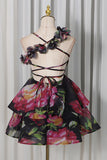 Floral Ruffle Tiered Mini Dress