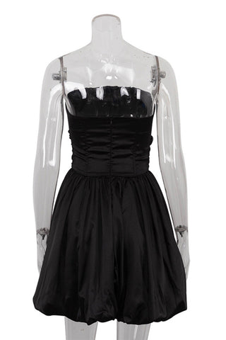 Strapless Bubble Skirt Dress