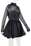 Sheer Long Sleeve Mini Dress