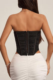 Strapless Pleated Corset Tank