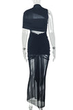 Elegant Cutout Evening Dress