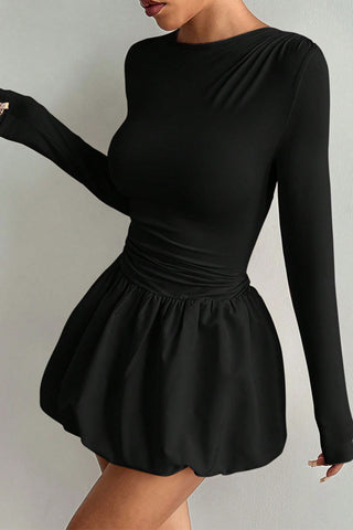Long-Sleeve Skater Dress