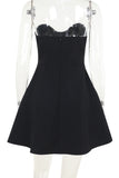 Strapless Bow Casual Dress