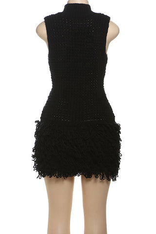 Sleeveless Textured Casual Dress