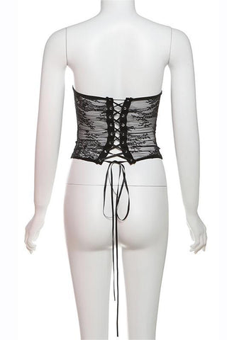 Elegant Lace Bustier Tank