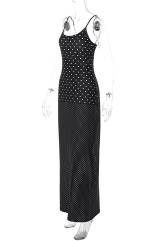 Polka Dot Maxi Casual Dress